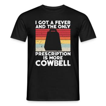 Cowbell More Cowbell-Vintager - Men's T-Shirt - black - Front - AI Model Male 178 light (178cm)