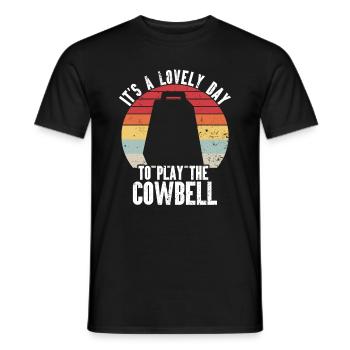 Cowbell More Cowbell-Vintager - Men's T-Shirt - black - Front - AI Model Male 178 light (178cm)