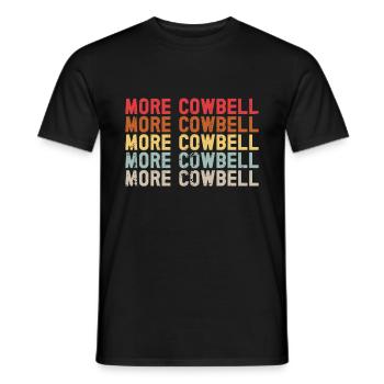 Cowbell More Cowbell-Vintager - Men's T-Shirt - black - Front - AI Model Male 178 light (178cm)
