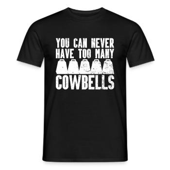 Cowbell More Cowbell-Vintager - Men's T-Shirt - black - Front - AI Model Male 178 light (178cm)