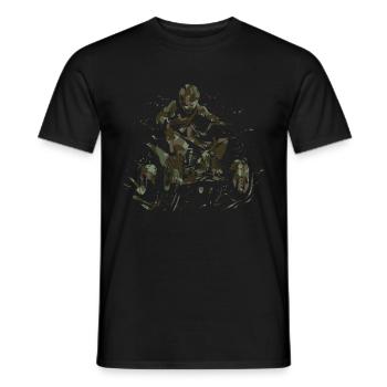 Quad Racing ATV Wheeler Dirt Road - Männer T-Shirt - Schwarz - Vorne - AI Model Male 178 light (178cm)