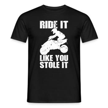 Quad Racing ATV Wheeler Dirt Road - Männer T-Shirt - Schwarz - Vorne - AI Model Male 178 light (178cm)