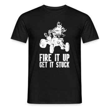 Quad Racing ATV Wheeler Dirt Road - Männer T-Shirt - Schwarz - Vorne - AI Model Male 178 light (178cm)