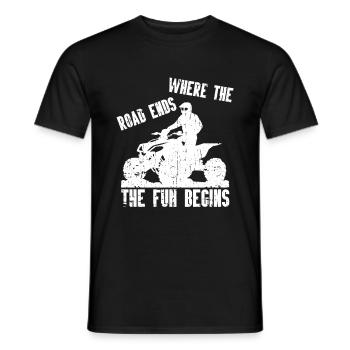 Quad Racing ATV Wheeler Dirt Road - Männer T-Shirt - Schwarz - Vorne - AI Model Male 178 light (178cm)