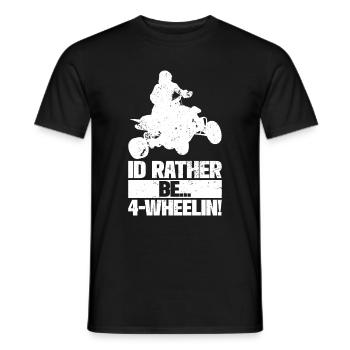 Quad Racing ATV Wheeler Dirt Road - Männer T-Shirt - Schwarz - Vorne - AI Model Male 178 light (178cm)
