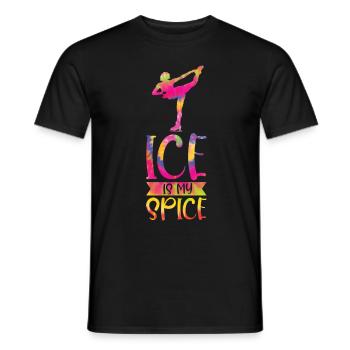 Ice Skating -Skater Ice Shield Skate Girl - Men's T-Shirt - black - Front - AI Model Male 178 light (178cm)