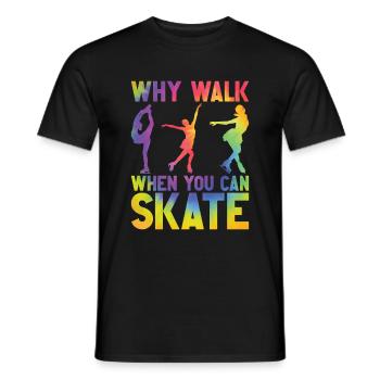 Ice Skating -Skater Ice Shield Skate Girl - Men's T-Shirt - black - Front - AI Model Male 178 light (178cm)