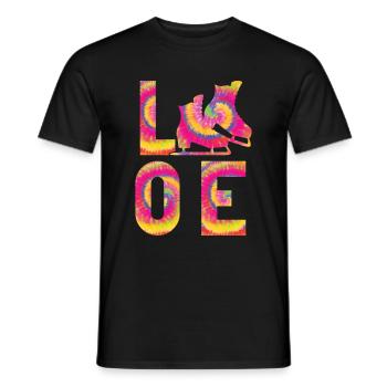 Ice Skating -Skater Ice Shield Skate Girl - Men's T-Shirt - black - Front - AI Model Male 178 light (178cm)