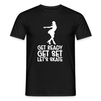 Ice Skating -Skater Ice Shield Skate Girl - Men's T-Shirt - black - Front - AI Model Male 178 light (178cm)