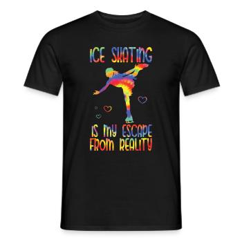 Ice Skating -Skater Ice Shield Skate Girl - Men's T-Shirt - black - Front - AI Model Male 178 light (178cm)