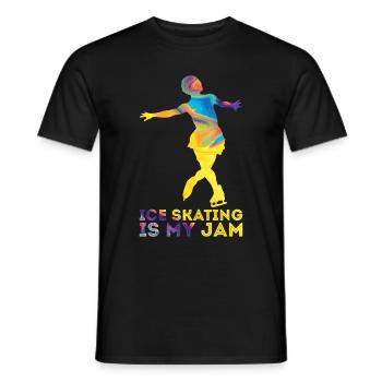 Ice Skating -Skater Ice Shield Skate Girl - Men's T-Shirt - black - Front - AI Model Male 178 light (178cm)