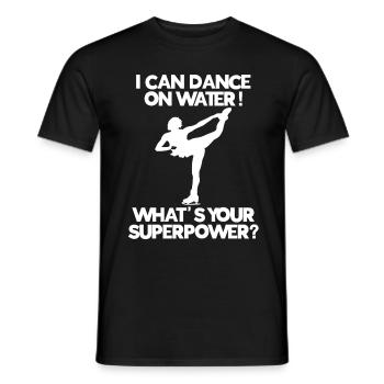 Ice Skating -Skater Ice Shield Skate Girl - Men's T-Shirt - black - Front - AI Model Male 178 light (178cm)