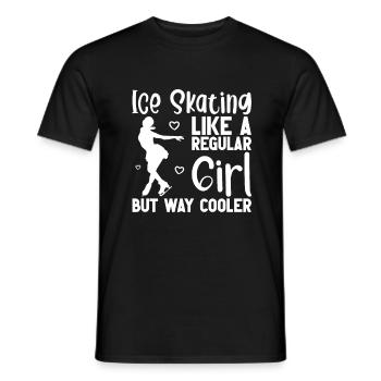 Eis Skating -Skater Eisschild Skate Girl - Männer T-Shirt - Schwarz - Vorne - AI Model Male 178 light (178cm)