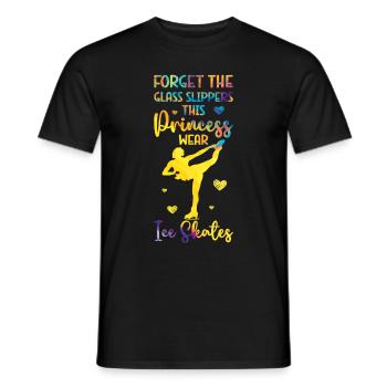 Ice Skating -Skater Ice Shield Skate Girl - Men's T-Shirt - black - Front - AI Model Male 178 light (178cm)