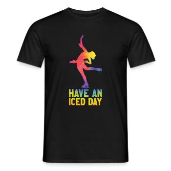 Ice Skating -Skater Ice Shield Skate Girl - Men's T-Shirt - black - Front - AI Model Male 178 light (178cm)