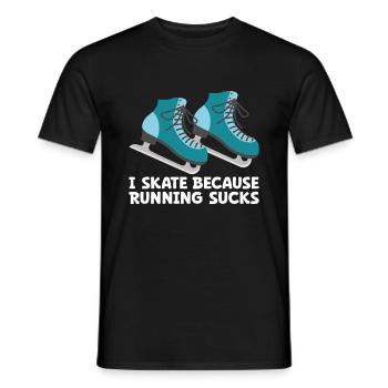 Ice Skating -Skater Ice Shield Skate Girl - Men's T-Shirt - black - Front - AI Model Male 178 light (178cm)