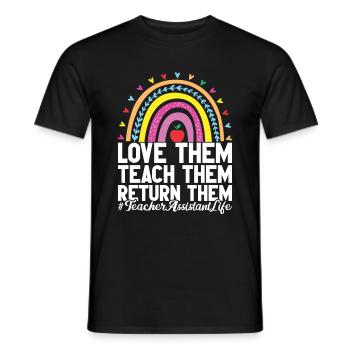 Teacher -Assistant Headmaster Teaching - Men's T-Shirt - black - Front - AI Model Male 178 light (178cm)
