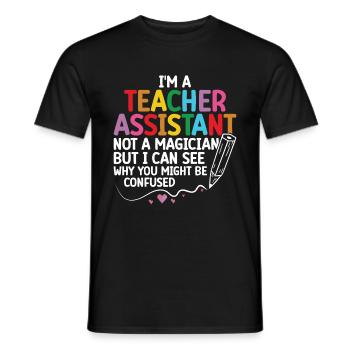 Teacher -Assistant Headmaster Teaching - Men's T-Shirt - black - Front - AI Model Male 178 light (178cm)