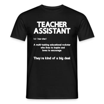 Teacher -Assistant Headmaster Teaching - Men's T-Shirt - black - Front - AI Model Male 178 light (178cm)