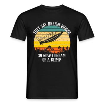 Zeppelin Flugzeugluftschiff Leitbarer Luftfahrt - Männer T-Shirt - Schwarz - Vorne - AI Model Male 178 light (178cm)
