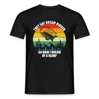 Zeppelin Flugzeugluftschiff Leitbarer Luftfahrt - Männer T-Shirt - Schwarz - Vorne - AI Model Male 178 light (178cm)
