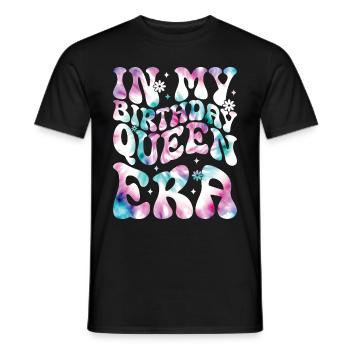 Anniversaire Queen Groovy Flower Party Famille - T-shirt homme - noir - Devant - AI Model Male 178 light (178cm)