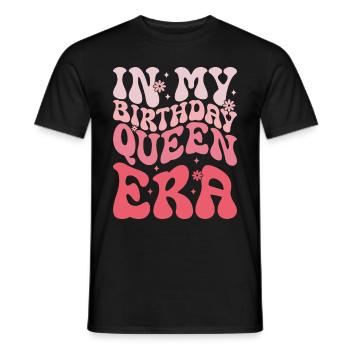 Anniversaire Queen Groovy Flower Party Famille - T-shirt homme - noir - Devant - AI Model Male 178 light (178cm)