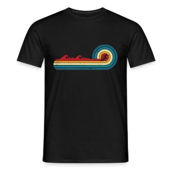 Vintage Surfer Retro Surfing Beach Surf - Men's T-Shirt - black - Front - AI Model Male 178 light (178cm)