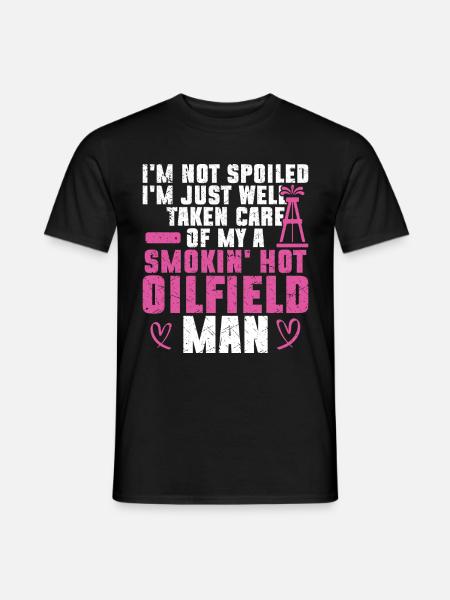 Ölfeldarbeiter Rig Roughneck Ölfeldfrau - Männer T-Shirt - Schwarz