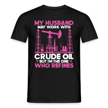 Ölfeldarbeiter Rig Roughneck Ölfeldfrau - Männer T-Shirt - Schwarz - Vorne - AI Model Male 178 light (178cm)