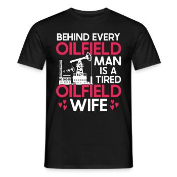 Ölfeldarbeiter Rig Roughneck Ölfeldfrau - Männer T-Shirt - Schwarz - Vorne - AI Model Male 178 light (178cm)