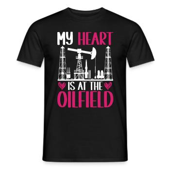 Ölfeldarbeiter Rig Roughneck Ölfeldfrau - Männer T-Shirt - Schwarz - Vorne - AI Model Male 178 light (178cm)