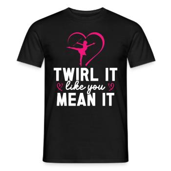 Baton Twirling Girl Twirler Majorette - Men's T-Shirt - black - Front - AI Model Male 178 light (178cm)