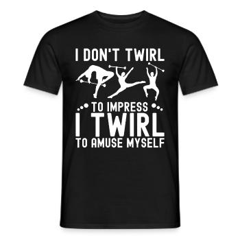 Baton Twirling Girl Twirler Majorette - Men's T-Shirt - black - Front - AI Model Male 178 light (178cm)