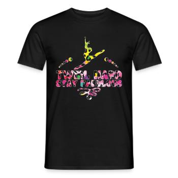 Baton Twirling Girl Twirler Majorette - Men's T-Shirt - black - Front - AI Model Male 178 light (178cm)