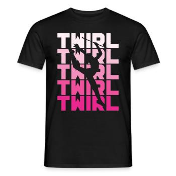 Baton Twirling Girl Twirler Majorette - Men's T-Shirt - black - Front - AI Model Male 178 light (178cm)