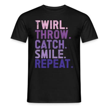 Baton Twirling Girl Twirler Majorette - Men's T-Shirt - black - Front - AI Model Male 178 light (178cm)