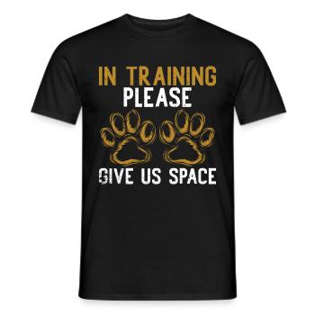 Hundetrainer Welpe Lustiges Haustier Training - Männer T-Shirt - Schwarz - Vorne - AI Model Male 178 light (178cm)