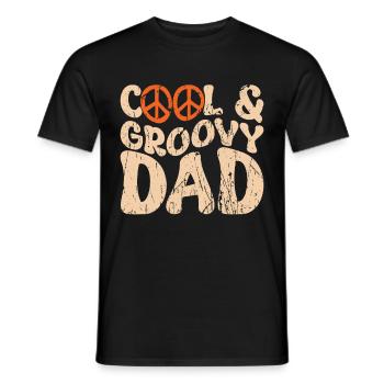 Retro Groovy Daddy Matching Family Birthday Party - T-shirt homme - noir - Devant - AI Model Male 178 light (178cm)