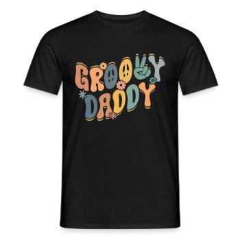 Retro Groovy Daddy Matching Family Birthday Party - T-shirt homme - noir - Devant - AI Model Male 178 light (178cm)