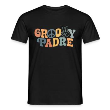 Retro Groovy Daddy Matching Family Birthday Party - T-shirt homme - noir - Devant - AI Model Male 178 light (178cm)