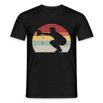 Baseball Catcher Baseball Player Pitcher - Men's T-Shirt - black - Front - AI Model Male 178 light (178cm)