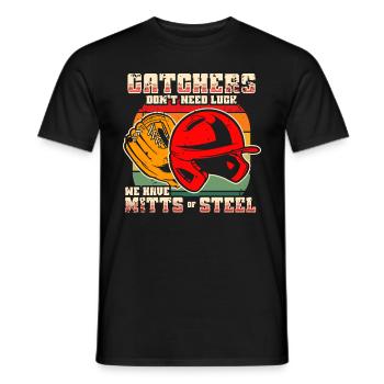 Baseball Catcher Baseball Player Pitcher - Men's T-Shirt - black - Front - AI Model Male 178 light (178cm)