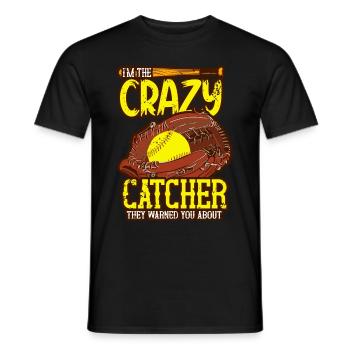 Baseball Catcher Baseball Player Pitcher - Men's T-Shirt - black - Front - AI Model Male 178 light (178cm)