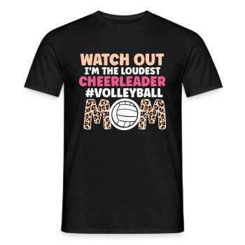 Volleyball Mom Volleyball Mom - Men's T-Shirt - black - Front - AI Model Male 178 light (178cm)