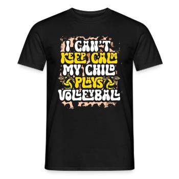 Volleyball Mom Volleyball Mom - Men's T-Shirt - black - Front - AI Model Male 178 light (178cm)