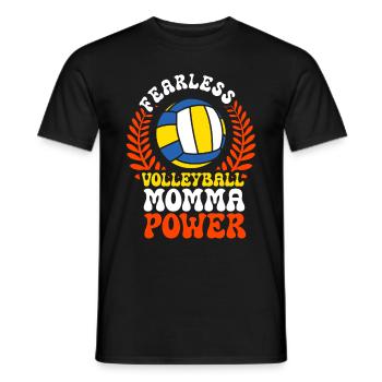Volleyball Mom Volleyball Mom - Men's T-Shirt - black - Front - AI Model Male 178 light (178cm)