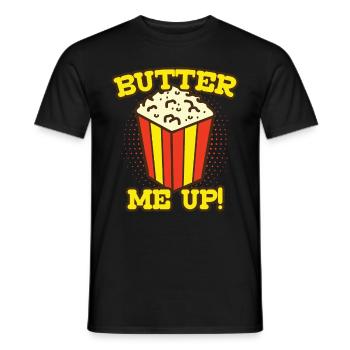 Popcorn Liebhaber Kino Film Snack - Männer T-Shirt - Schwarz - Vorne - AI Model Male 178 light (178cm)