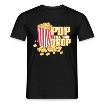 Popcorn Liebhaber Kino Film Snack - Männer T-Shirt - Schwarz - Vorne - AI Model Male 178 light (178cm)