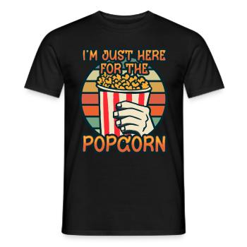 Popcorn Liebhaber Kino Film Snack - Männer T-Shirt - Schwarz - Vorne - AI Model Male 178 light (178cm)
